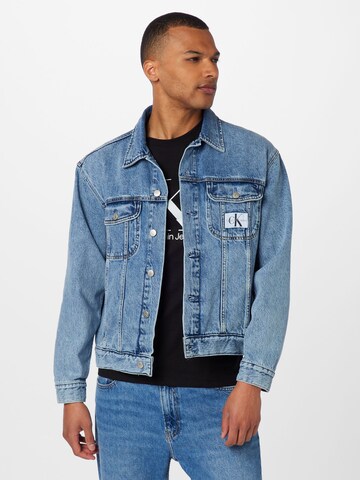 Veste mi-saison Calvin Klein Jeans en bleu : devant