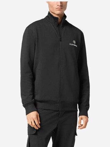 Plein Sport - Sudadera con cremallera en negro: frente