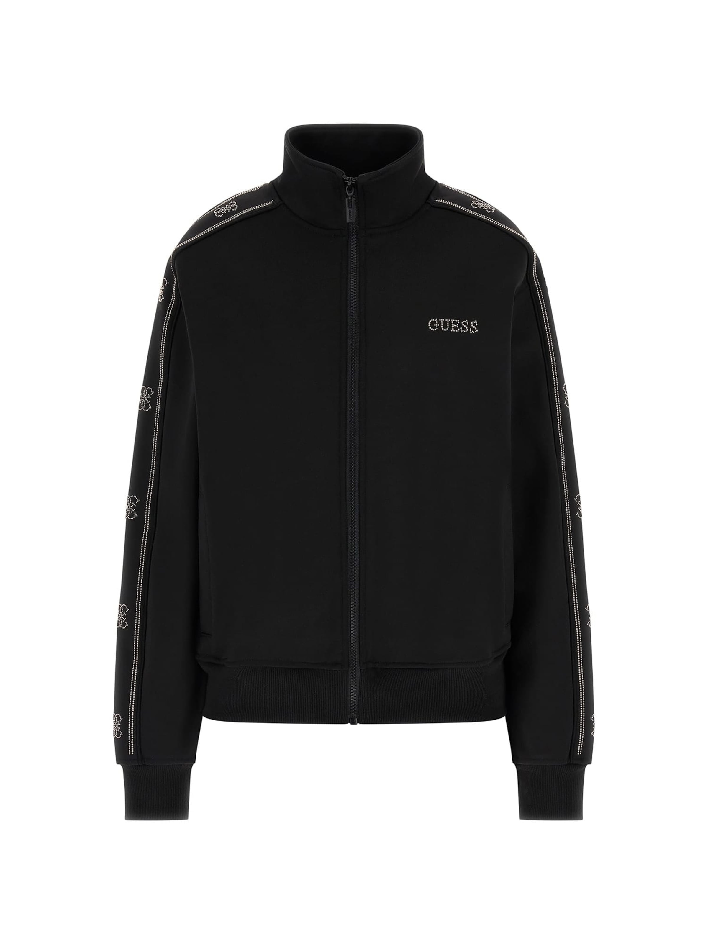 GUESS - Sudadera con cremallera 'Octavia' en negro: frente