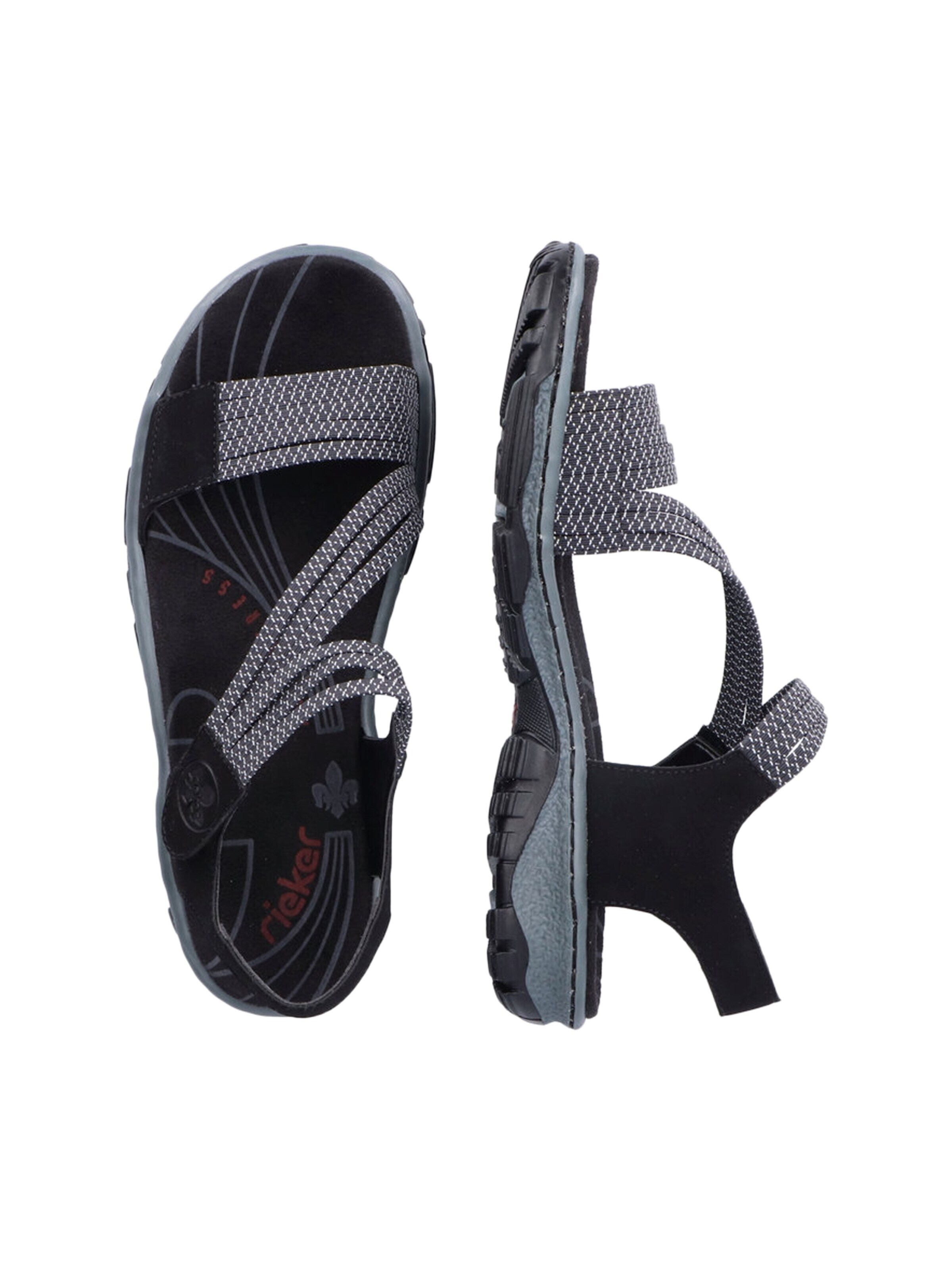 Rieker Hiking Sandals in Black