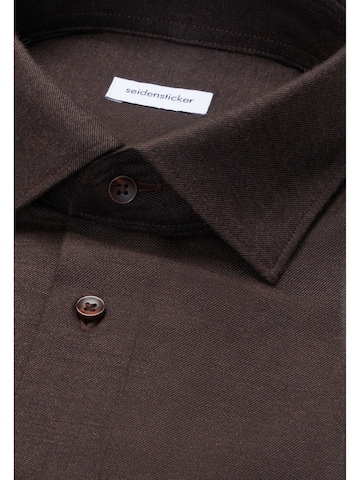 SEIDENSTICKER Slim fit Zakelijk overhemd in Bruin