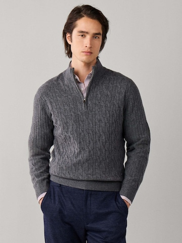 Hackett London Trui in Grijs: voorkant