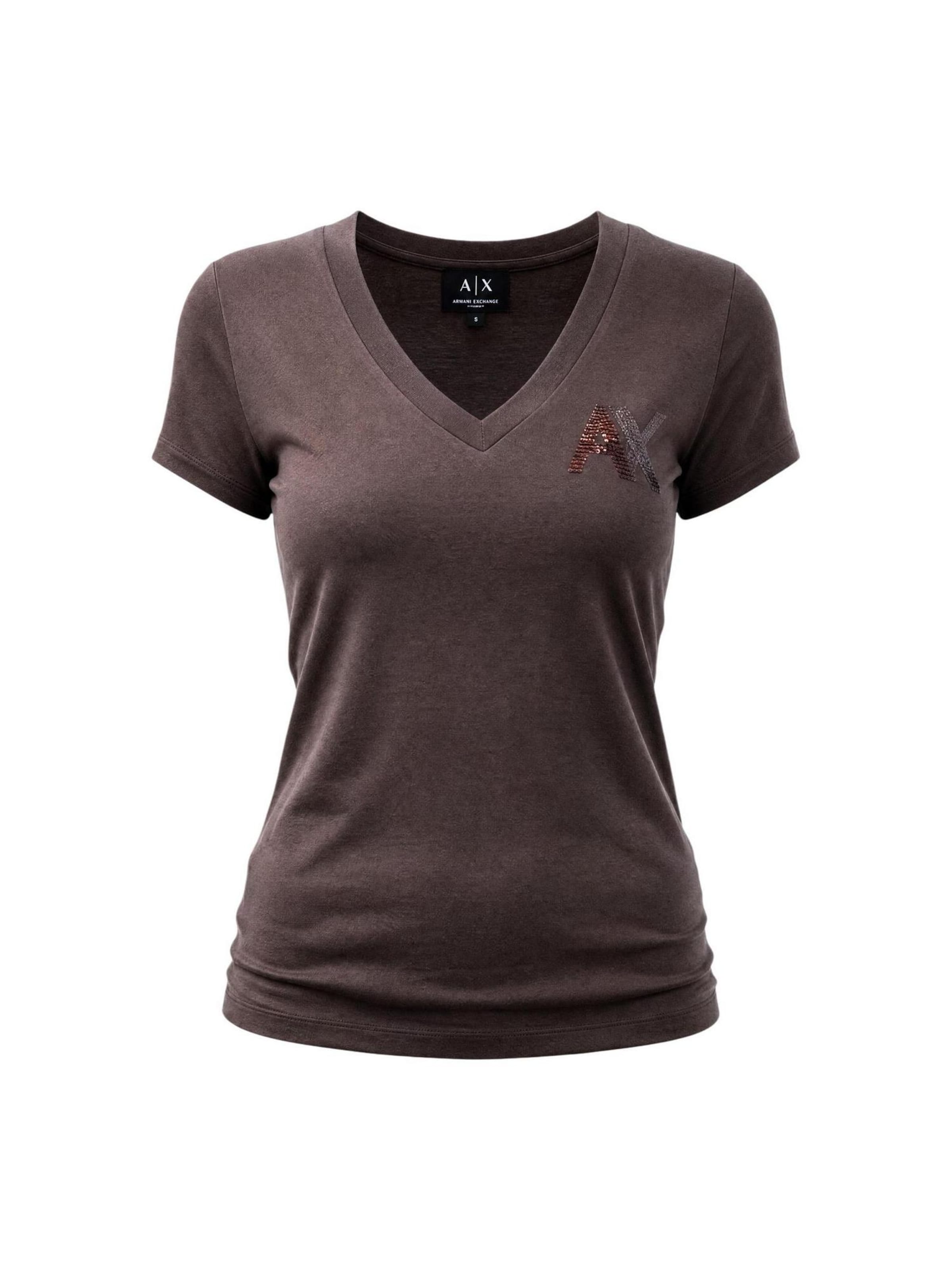 Maglietta di ARMANI EXCHANGE in marrone: frontale