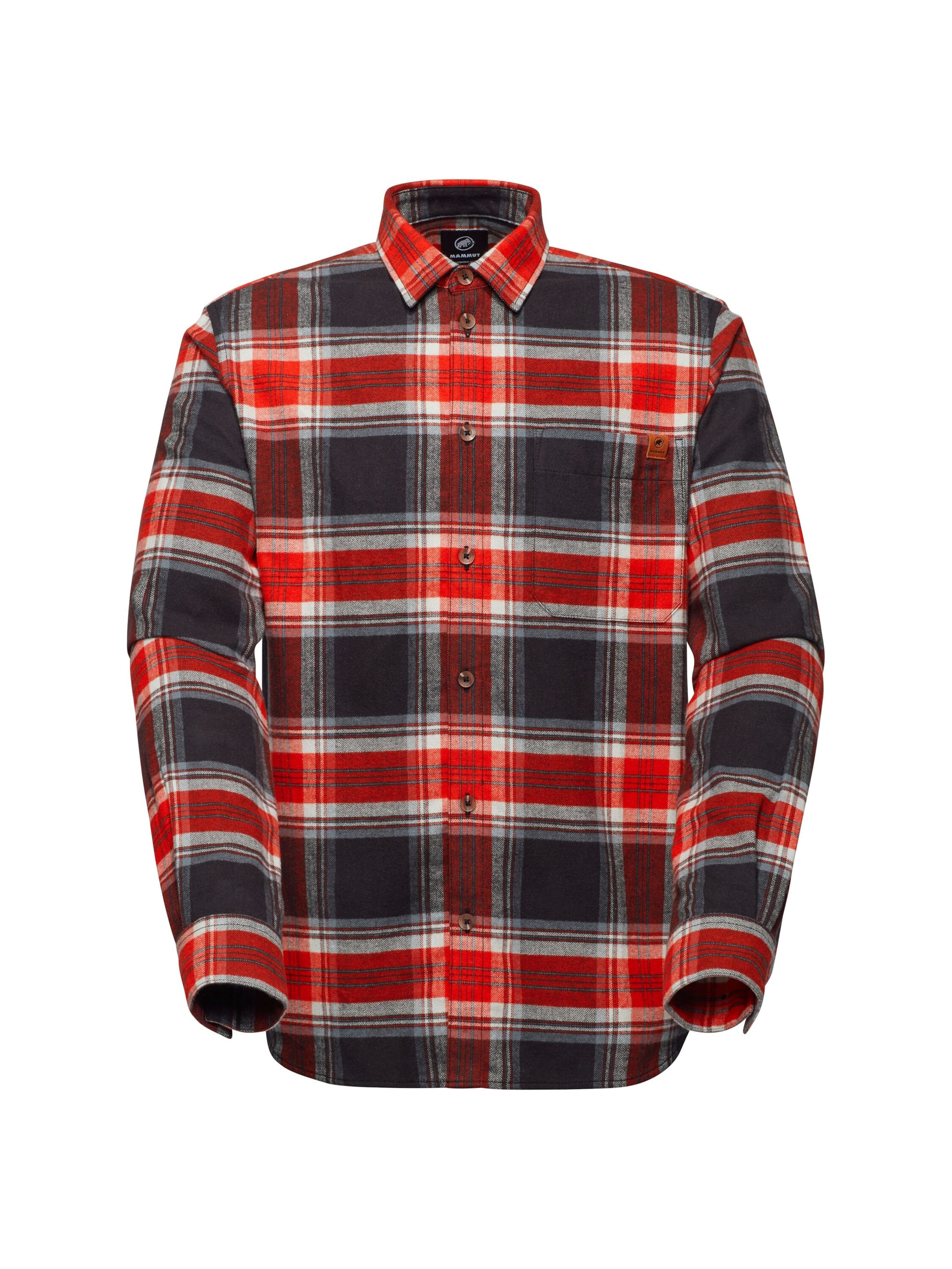 MAMMUT Athletic Button Up Shirt in Red: front