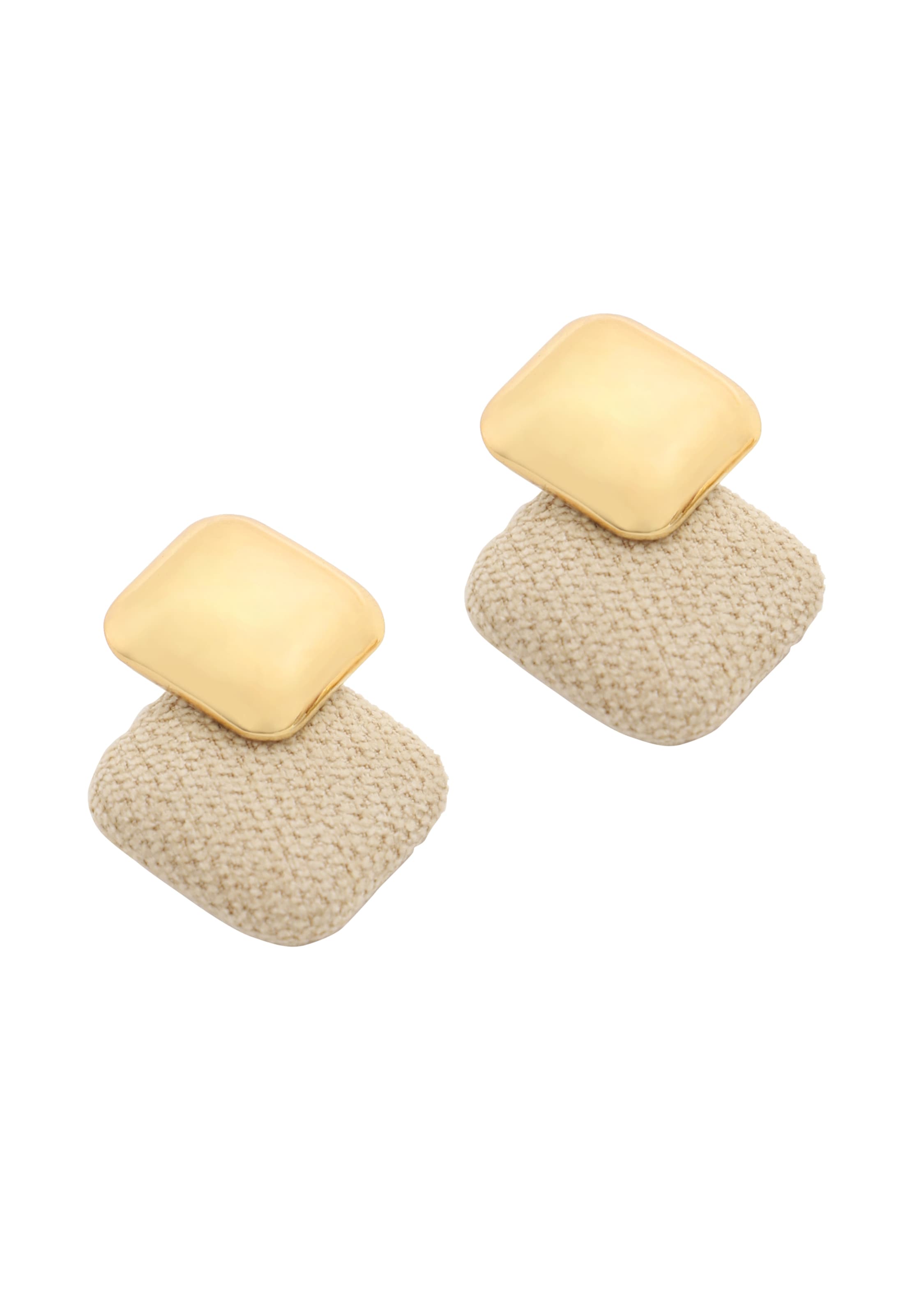Boucles d'oreilles ' Aveline ' SOHI en beige : devant