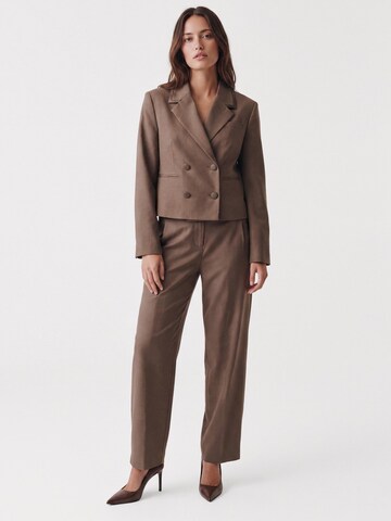 Honnête Atelier Regular Broek 'Valentina' in Bruin: voorkant