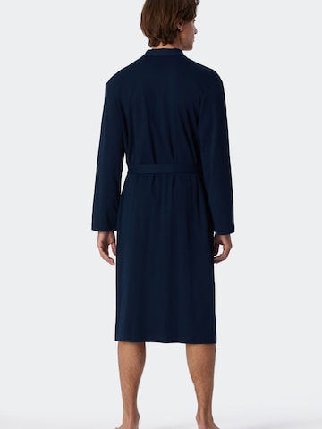 SCHIESSER Long Bathrobe in Blue