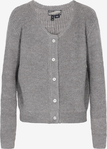 pelēks DreiMaster Vintage Adīta jaka 'Vintage': no priekšpuses