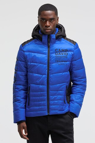 CAMP DAVID Winter Jacket in Blue: front