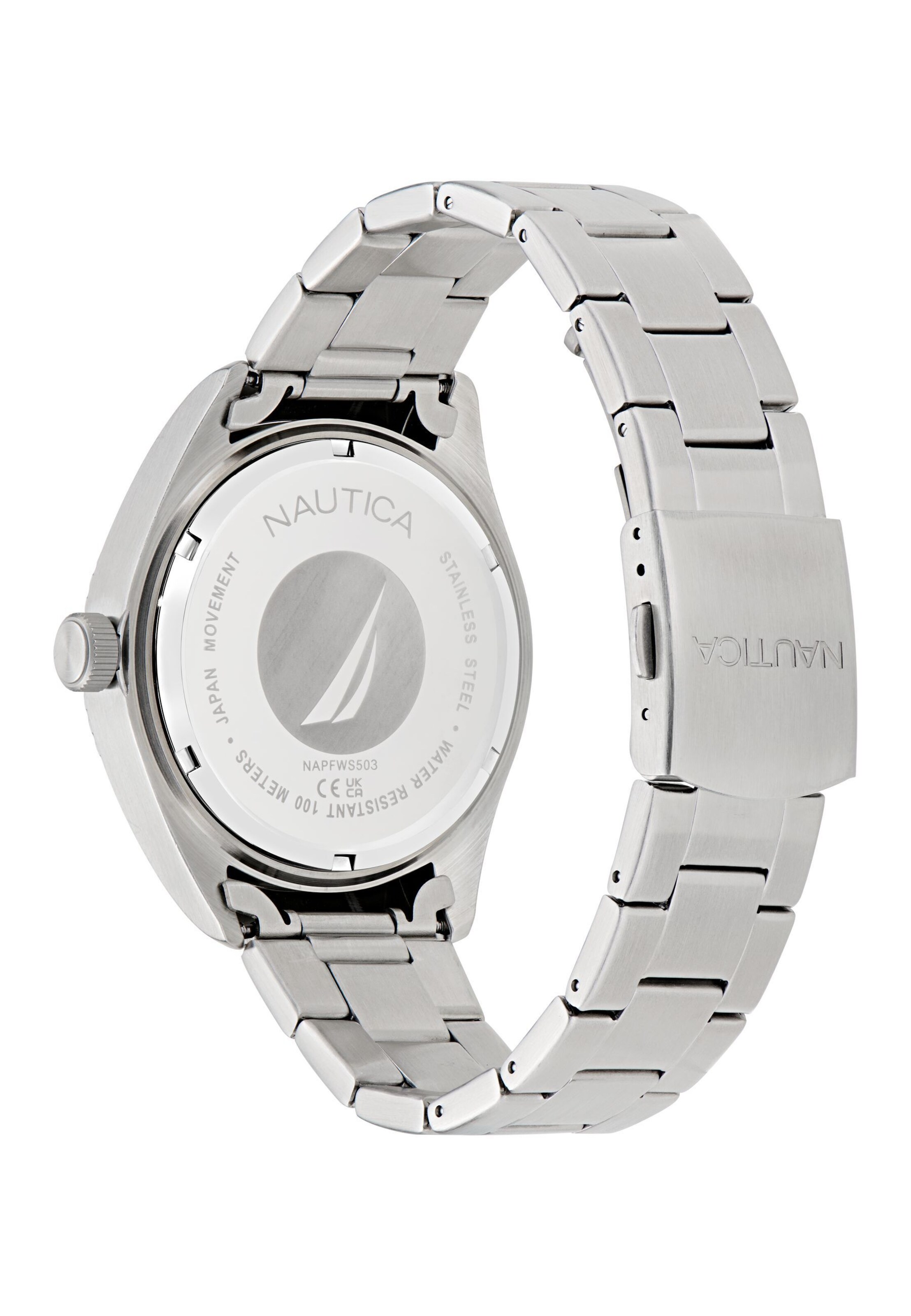 NAUTICA Analog watch 'FINN WORLD' in Silver