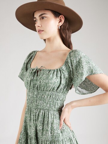 HOLLISTER - Vestido de verão 'CHANNELED' em verde