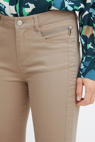 Fransa Slim fit Trousers 'Lomax' in Beige