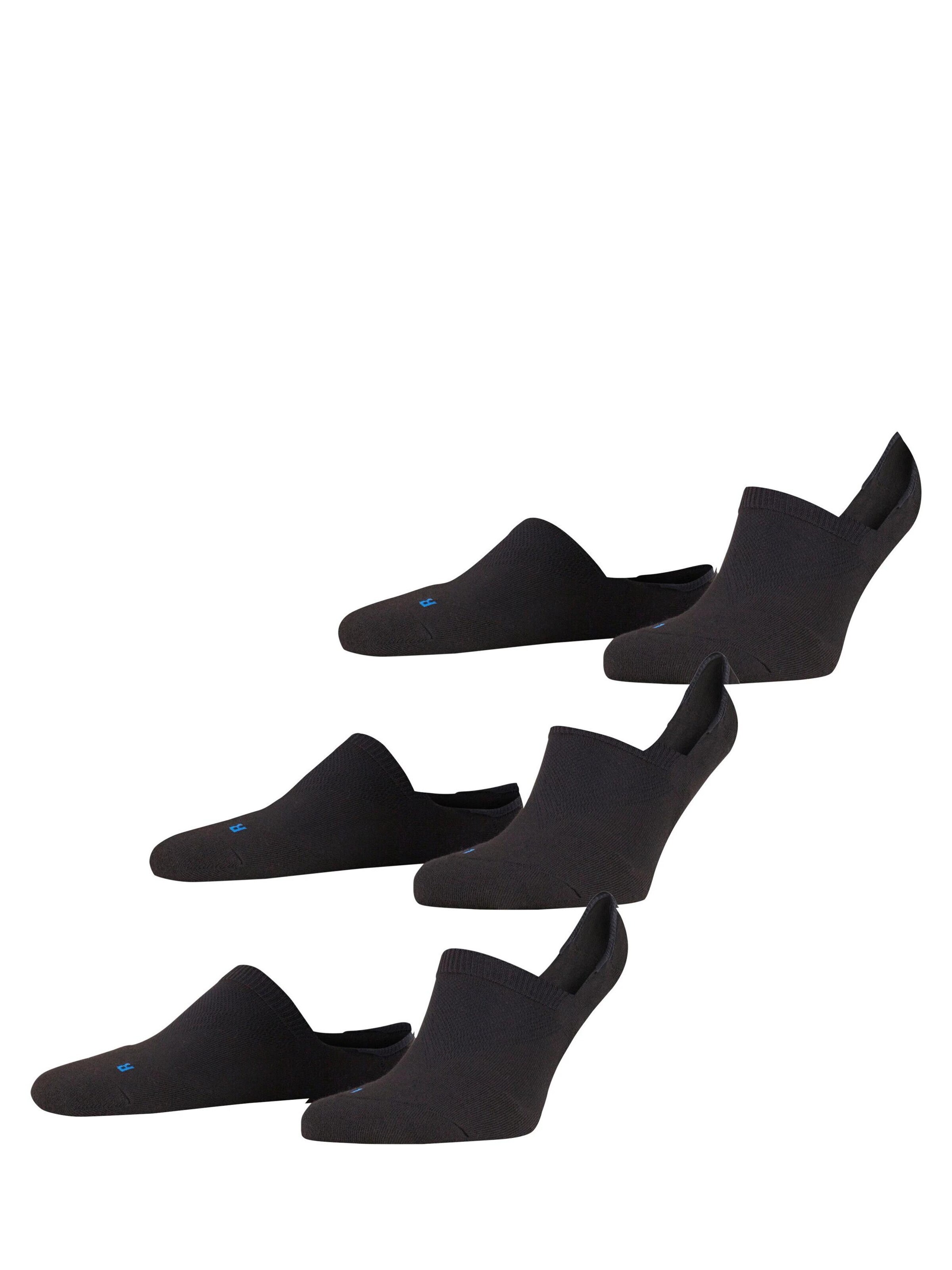 FALKE Füßlinge 'Cool Kick 3-Pack'‌‌ in Schwarz: Vorderseite