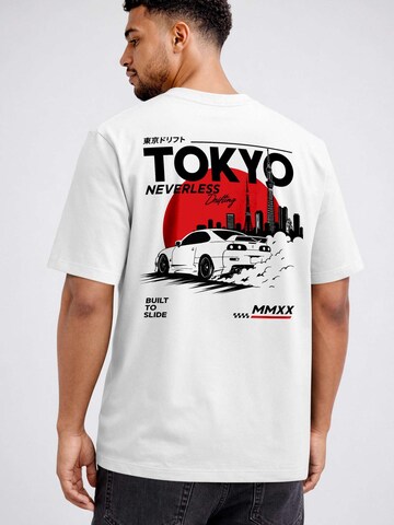 Neverless Shirt 'Tokyo Drift' in White