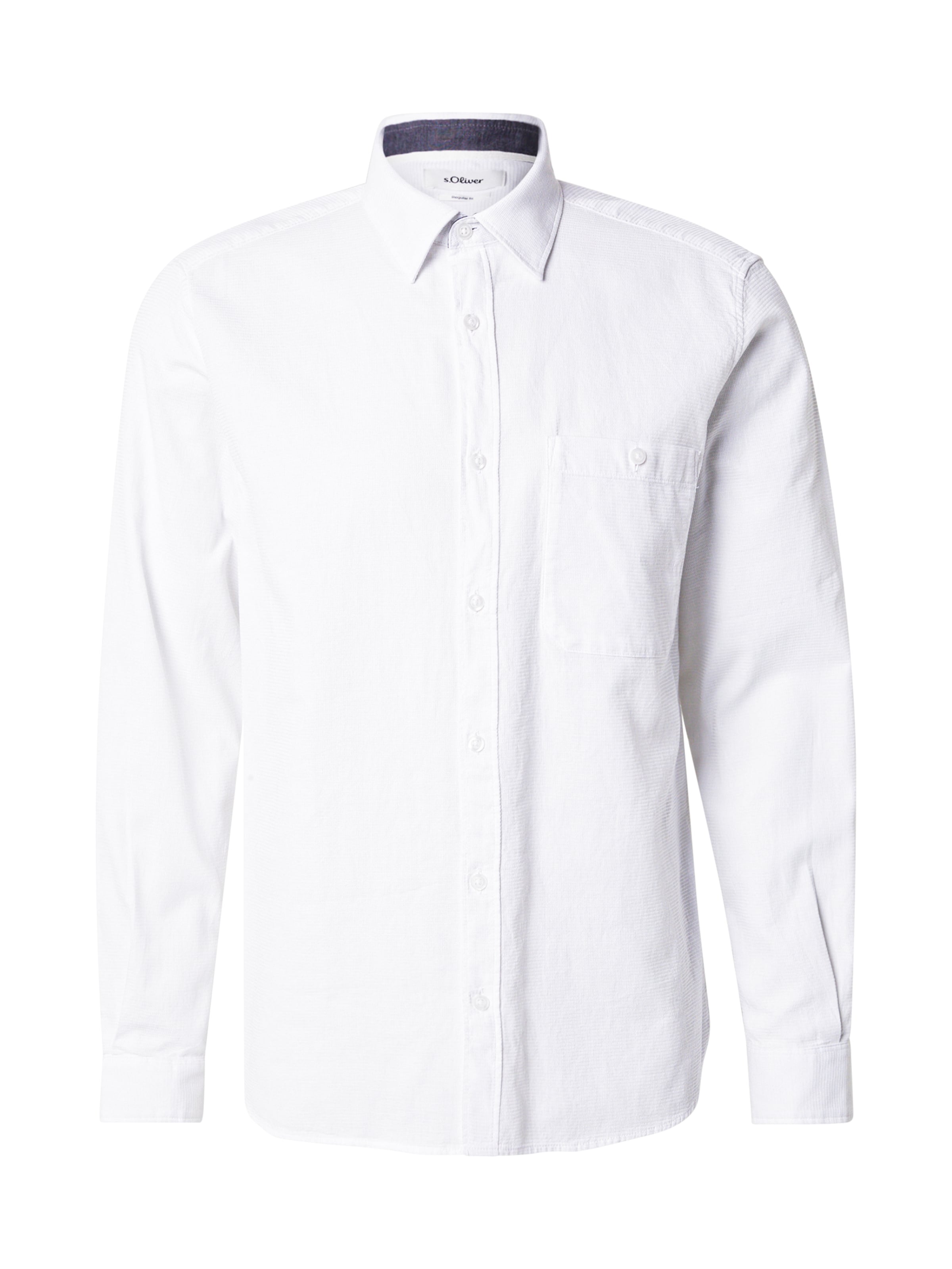s.Oliver Regular fit Πουκάμισο σε λευκό: μπροστά