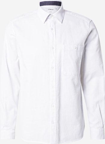 s.Oliver Πουκάμισο σε λευκό: μπροστά