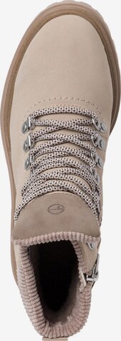 TAMARIS Lace-Up Ankle Boots in Beige