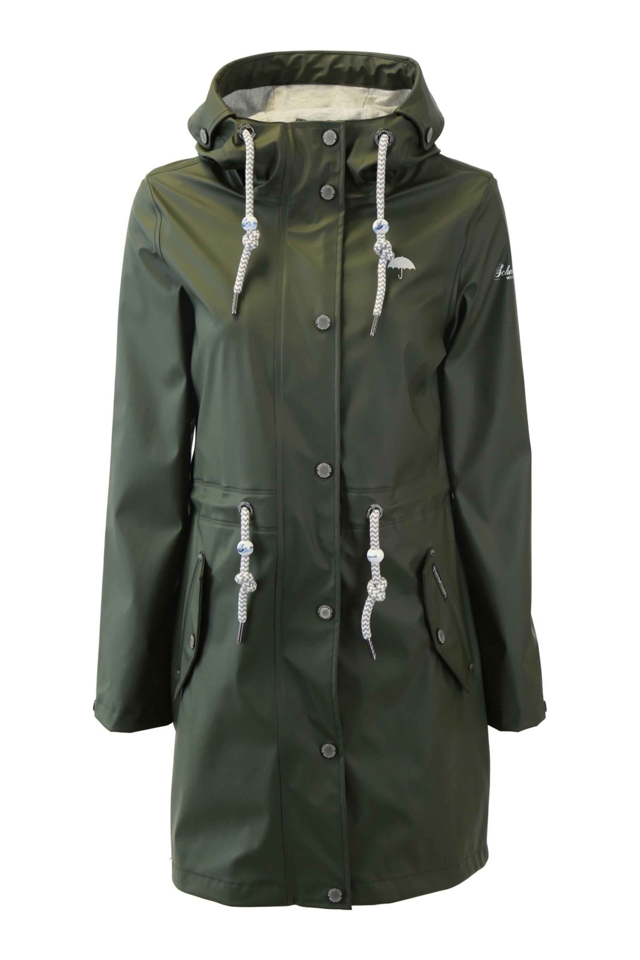 Schmuddelwedda Функциональное пальто в Зеленый: спереди