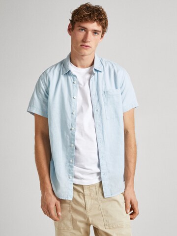 Coupe regular Chemise 'PAIGE' Pepe Jeans en bleu : devant