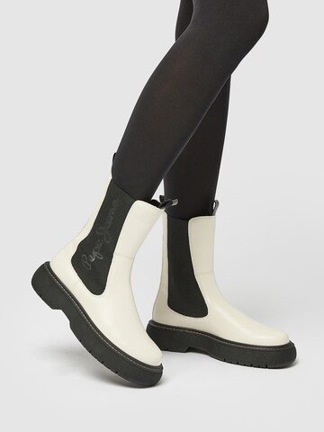 Pepe Jeans Chelsea Boots ' YOKO ' in White