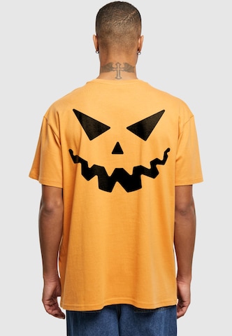 Merchcode Shirt 'Halloween - Are  You Scared' in Oranje: voorkant