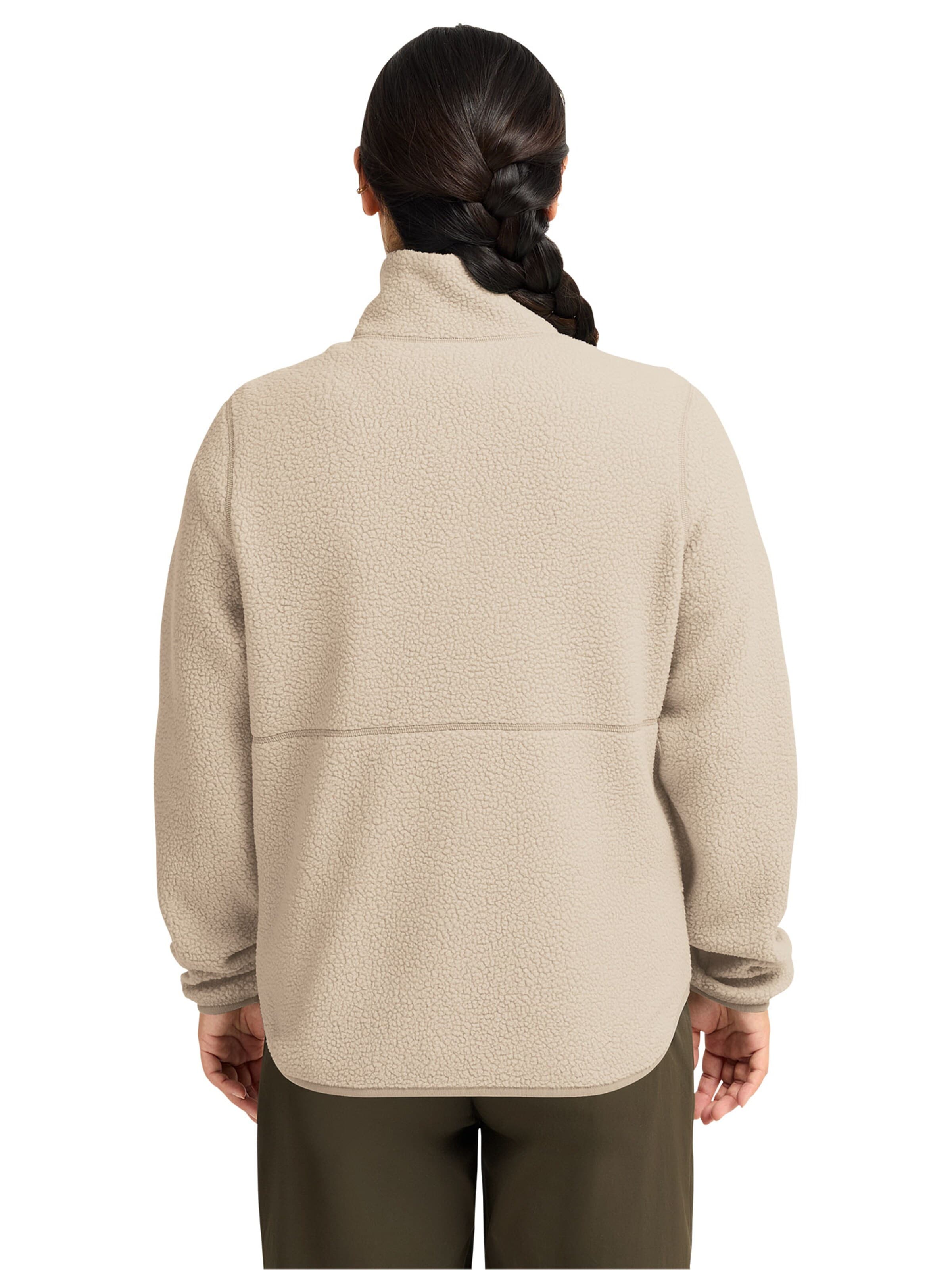 JACK WOLFSKIN Fleecejacke 'Lite Curl Full-Zip'‌‌‌‌‌‌ in Beige