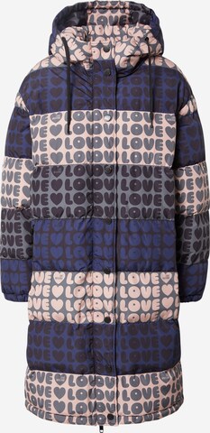 Love Moschino Winter Coat in Blue: front