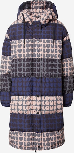 Love Moschino Winter Coat in Navy / Grey / Pink, Item view