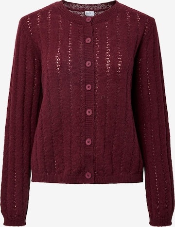 PIECES Strickjacke 'PCAda' in Rot: Vorderseite