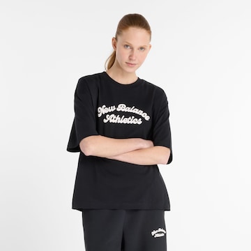 new balance Shirt in Zwart: voorkant