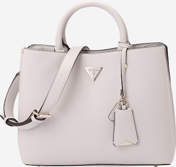 GUESS Håndtaske 'MERIDIAN II GIRLFRIEND SATCHEL' i hvid: forside