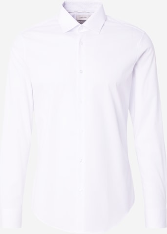 balta Calvin Klein Priglundantis modelis Dalykinio stiliaus marškiniai: priekis