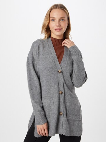 VILA Knit cardigan 'HAILEY' in Grey: front