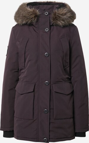 Superdry Winterjas 'Everest' in Lila: voorkant