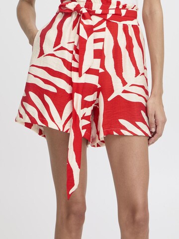 b.young - Loosefit Calças 'BYBXHawaii' em vermelho