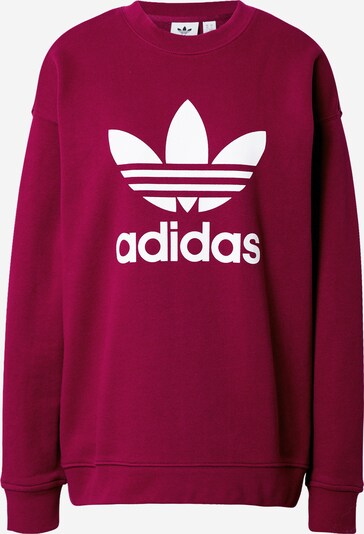ADIDAS ORIGINALS Sweatshirt in weinrot / weiß, Produktansicht