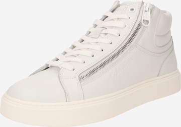 Sneaker alta di Calvin Klein in bianco: frontale