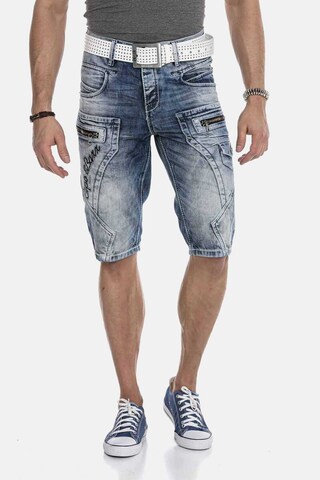 CIPO & BAXX Regular Jeans 'Bermuda' in Blue: front