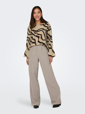 Wide Leg Pantalon à pince 'KIRA-MELLIE' ONLY en beige