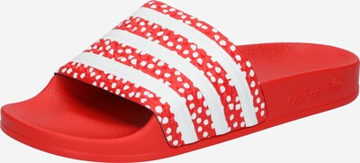 ADIDAS ORIGINALS Pantolette 'Adilette' in rot / weiß, Produktansicht