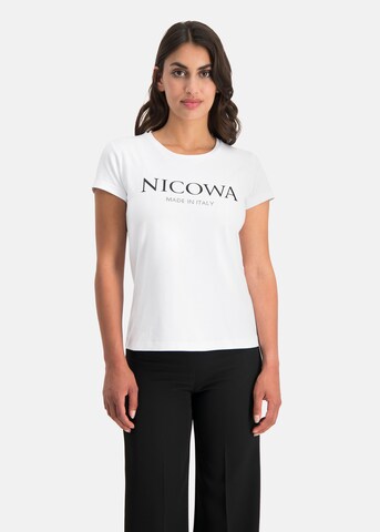 Nicowa T-Shirt 'Lonica' in Weiß: Vorderseite