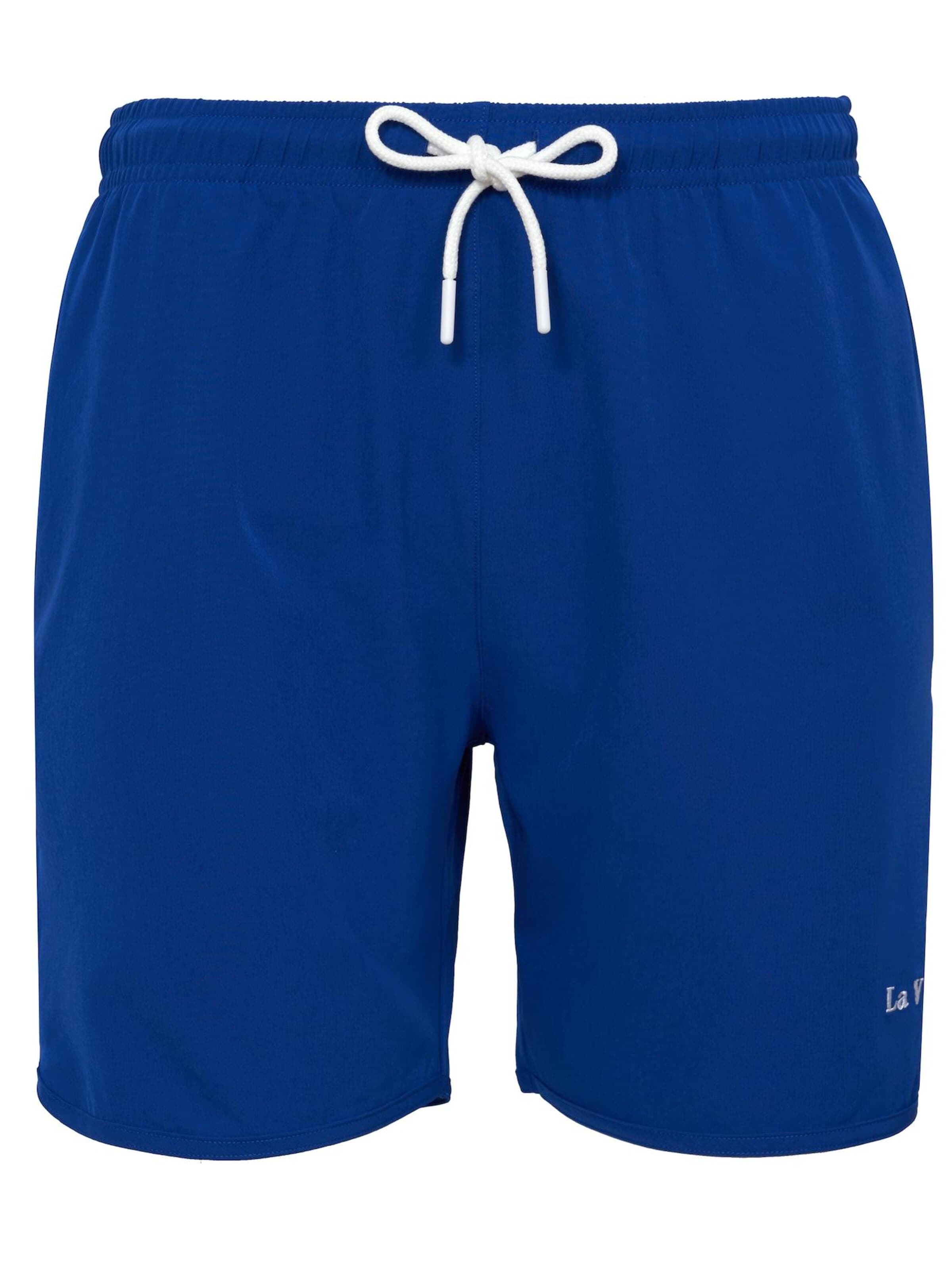 La V Zwemshorts in Blauw: voorkant