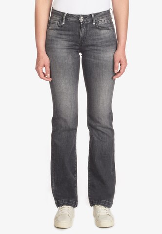 Le Temps Des Cerises Flared Jeans in Grey