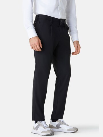 Boggi Milano - Slimfit Pantalón plisado en negro: frente