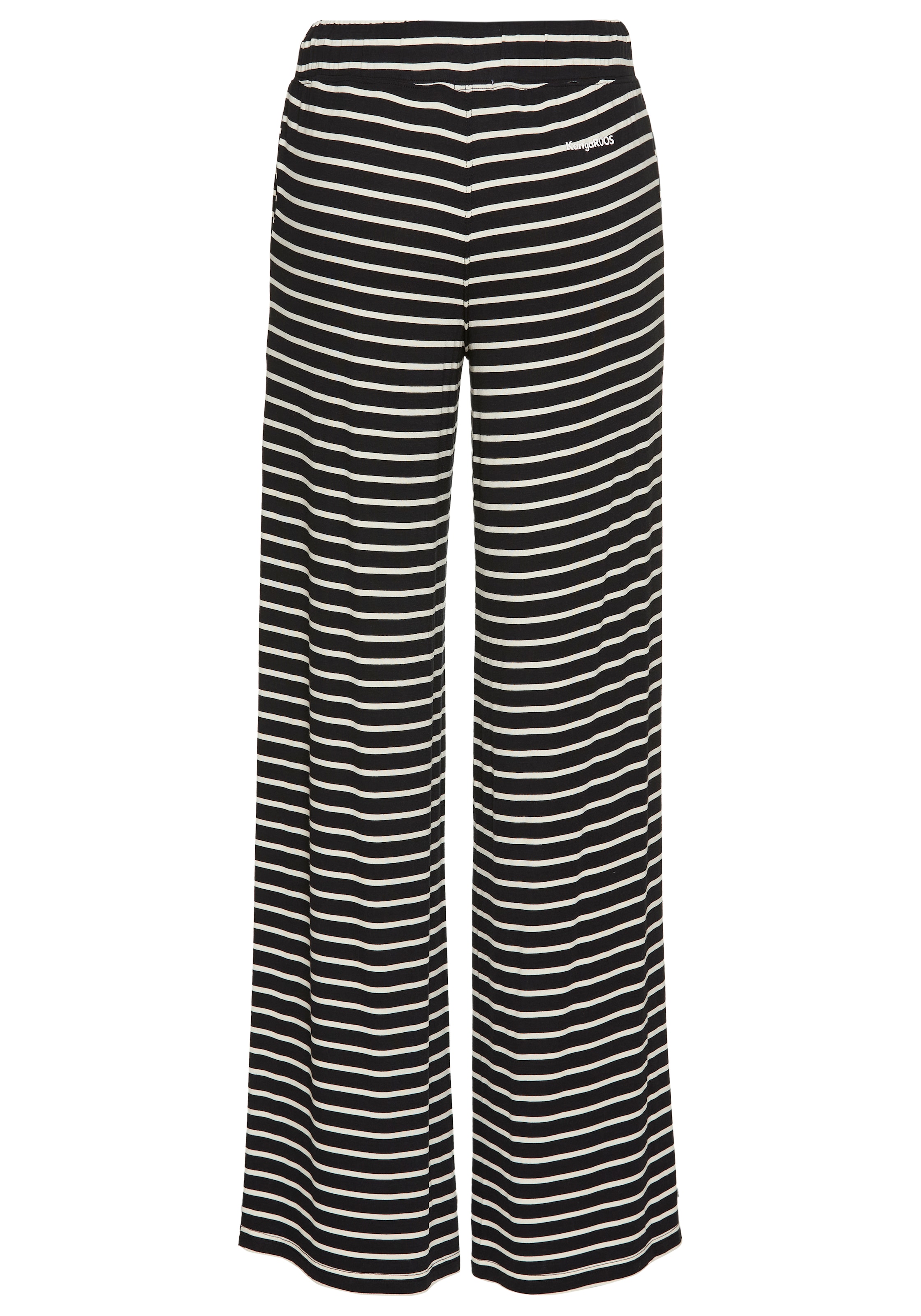 KangaROOS Wide Leg Hose in Schwarz