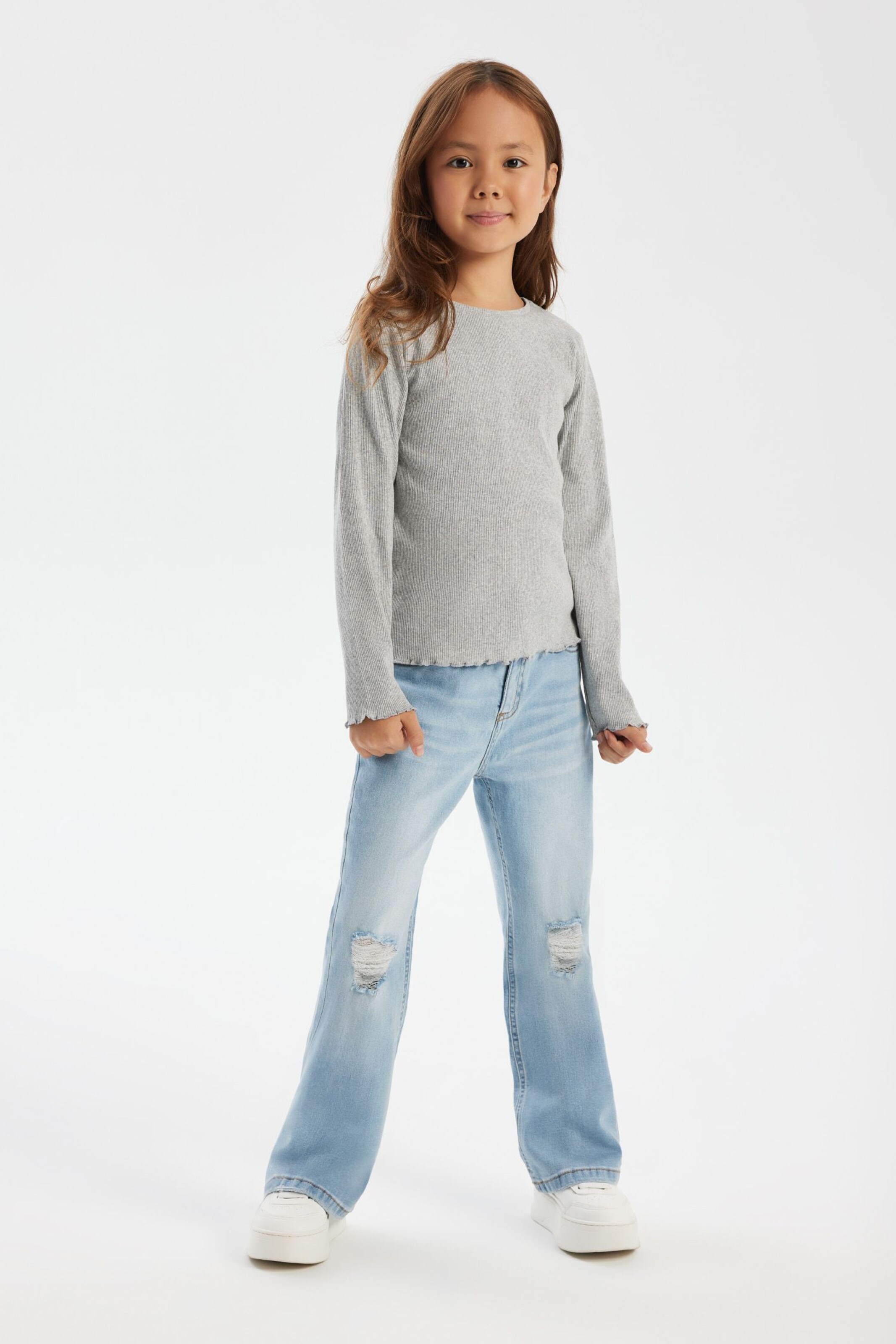 MINOTI Flared Jeans i blå: forside