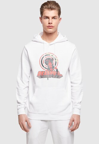 ABSOLUTE CULT Sweatshirt 'Deadpool - Upside Down' in Weiß: Vorderseite