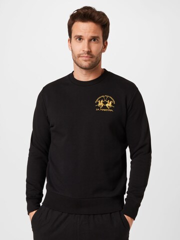 La Martina Sweatshirt in Black: front