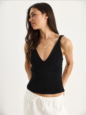 Bianco Lucci Gebreide top in Zwart