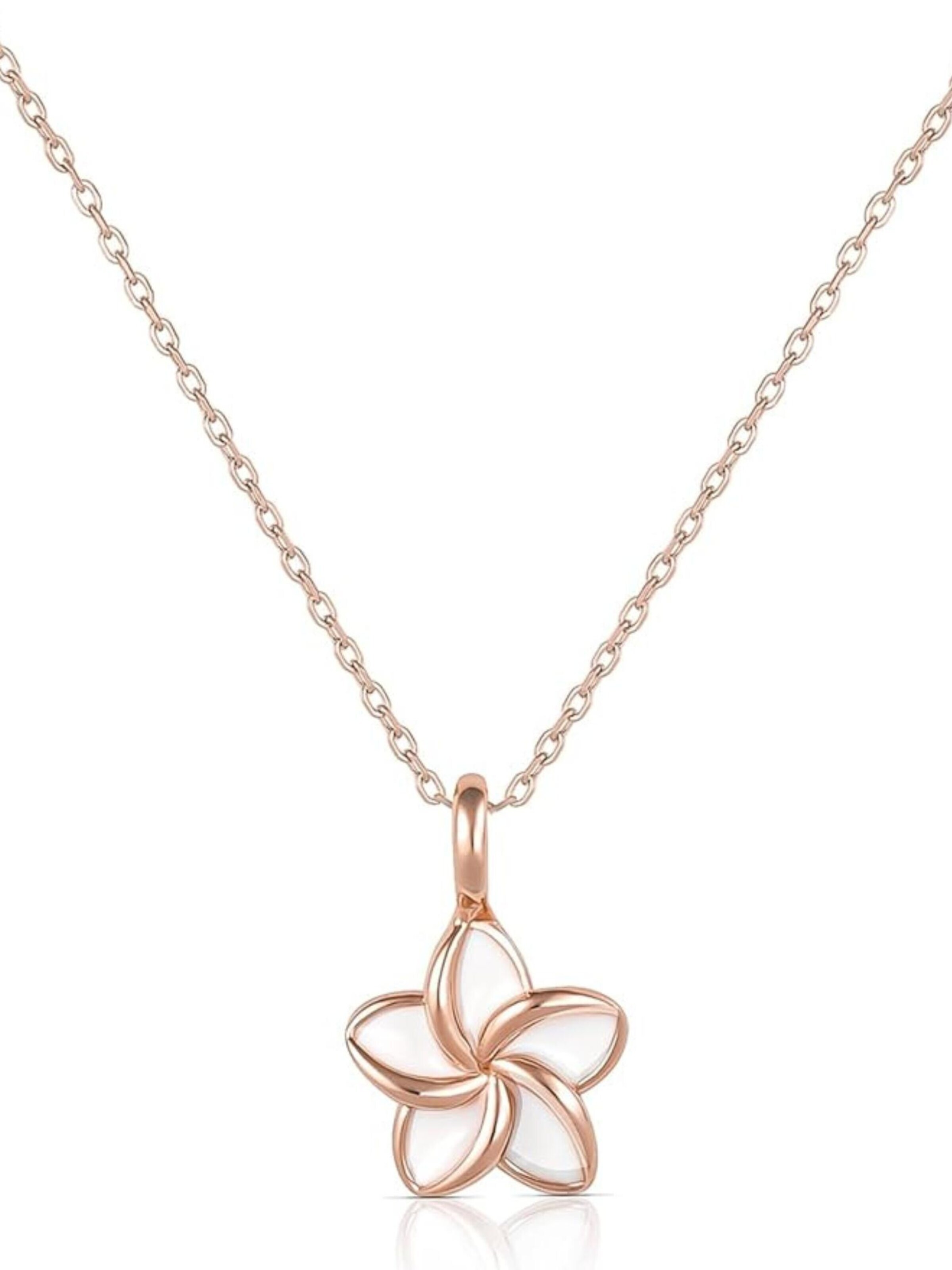 Einzelstück Kette 'Frangipani'‌‌‌‌‌‌‌‌ in Gold: Vorderseite